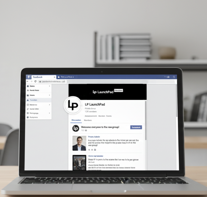 LP LaunchPad Facebook Community Mockup